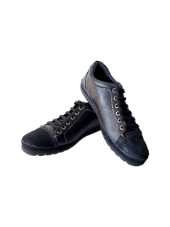 Pantofi Casual Barbati Piele Naturala Gitanos Negri Stelian B00231