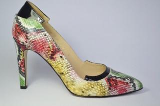 Pantofi cu toc Piele Naturala Guban Multicolori Bena D00646