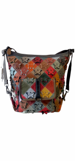 Rucsac  Dama Piele Naturala Multicolora Georgiana G04096
