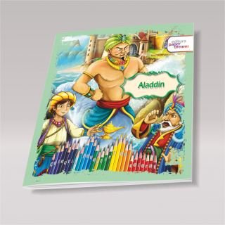 Carte de colorat si povesti - Aladdin