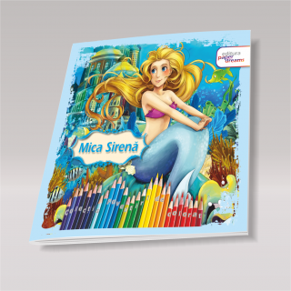 Carte de colorat si povesti - Mica Sirena