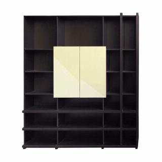 Biblioteca Girona , Wenge /MDF  Magnolia , 2040 x 350 x 2175 mm