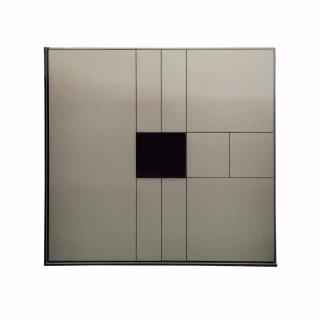 Dulap Valencia, Capucino/ Wenge si MDF negru, 2100x600x 2080mm