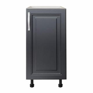 Genova- Corp inferior 1 usa,  Alb/ MDF Gri titan, 40 x 53 x 82 cm