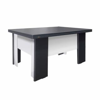 Masuta  Lerida II, pal Alb /Antracit, 900 x 650 x 460 mm*( extinsa 1800 x 650 x  780 mm )