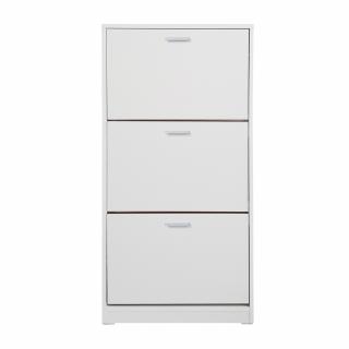Pantorfar ECONOMIC, Burg cu 3 compartimente, pal alb, 600 x 240 x 1230 mm