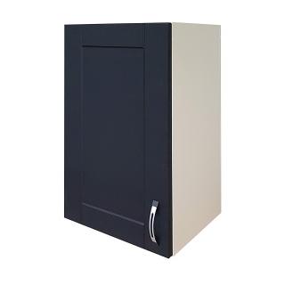 Pescara, Corp superior 40cm, Vanilie/usi MDF Negru, 40x32x72cm