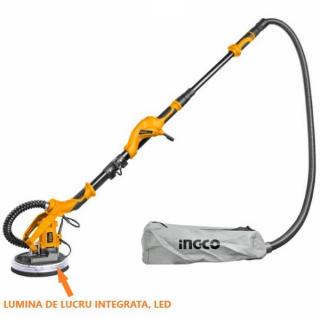 Aparat de slefuit extensibil cu lumina LED 1050W, 2300RPM, tip girafa, plafoane si rigips