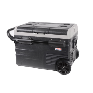 Frigider portabil dublu cu compresor Vigo Cool 35L 12 24 230V cu roti si maner si aplicatie Bluetooth
