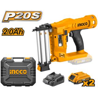 Pistol de batut cuie pe acumulator 20V, 2 acumulatori inclusi