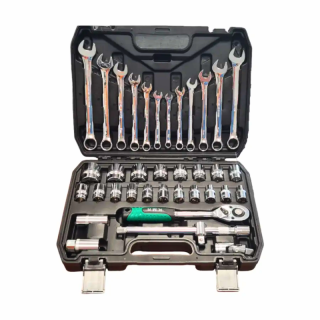 Trusa de chei combinate 36 piese, set tubulare, 1 2