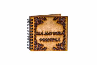 Agenda 10x10 personalizata din lemn - Cea mai buna prietena!