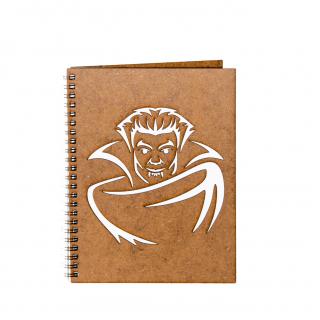 Agenda A5 personalizata din lemn  cu Dracula