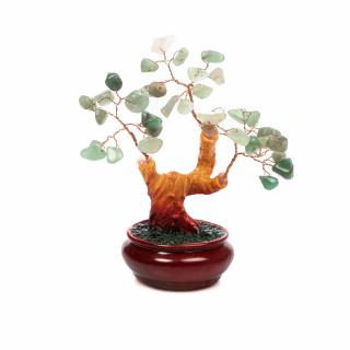 Copac Bonsai Feng Shui mediu cu pietre semipretioase - Aventurin Verde