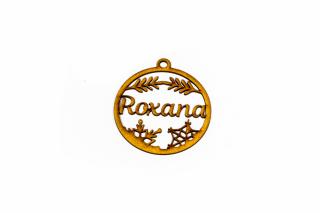 Decoratiune din lemn cu nume - Roxana
