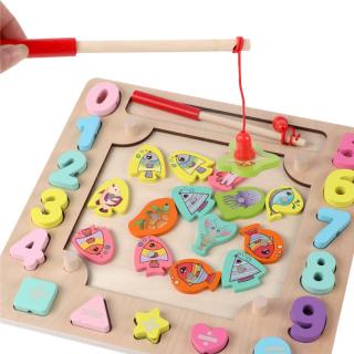 Joc educational Montessori cu bilute, numere si animale