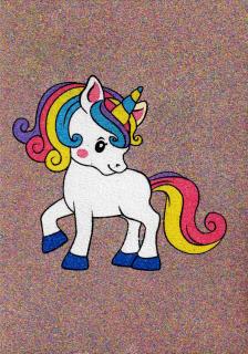 Plansa cu nisip colorat - unicorn- nisip inclus - toate culorile din imagine