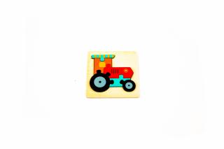 Puzzle din lemn cu locomotiva - jucarii Montessori