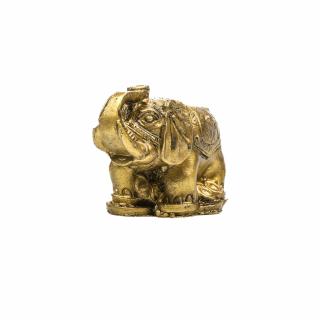 Statueta Feng Shui elefant mic cu trompa ridicata pentru prosperitate si noroc