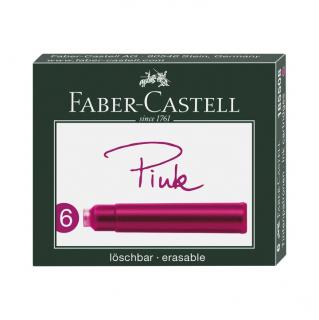 Cartușe cerneală - culoare roz - 6 buc (patroane Faber-Castell)