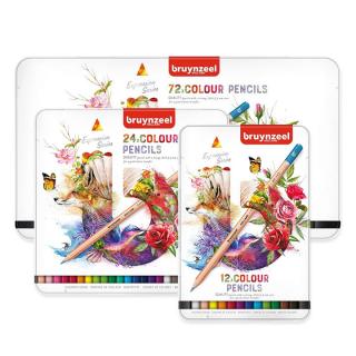 Creioane colorate Bruynzeel Expression Series în cutie de metal ()