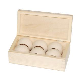 Cutie din lemn cu 3 inele pentru servetele (produse decorative)