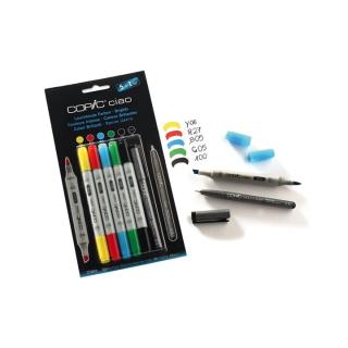 Markeri COPIC Ciao Bright Tones - set 5+1  (carioci COPIC Ciao)