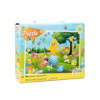 Puzzle de Paști pentru copii - Pui (Puzzle pentru copii)