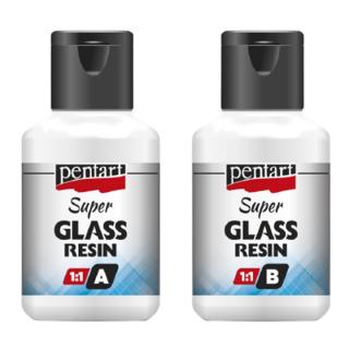 Rășină pură Super Glass Pentart 1: 1 - 2 x 40 ml (rasina)