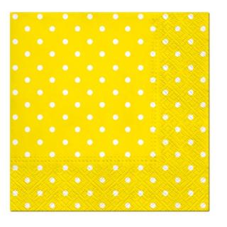 Șervețele pentru decoupage cocktail Yellow Dots - 1 piesă