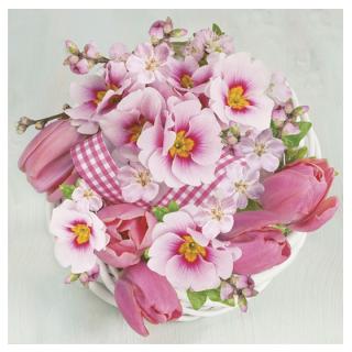 Șervețele pentru decoupage Pink Bunch - 1 piesă (Șervețele)