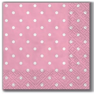 Șervețele pentru decoupage Pink Dots - 1 piesă (Șervețele)