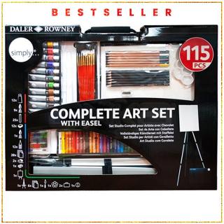 Set artistic Daler Rowney cu șevalet  (set de pictura cu trusa)