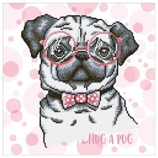 Set cu margele Diamond Painting - Pug 35 x 35 (set pentru)