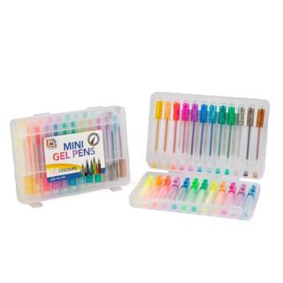 Set de mini pixuri cu gel în cutie 24 buc