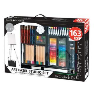 Set de pictura mare Daler-Rowney cu sevalet - 163 piese (set)