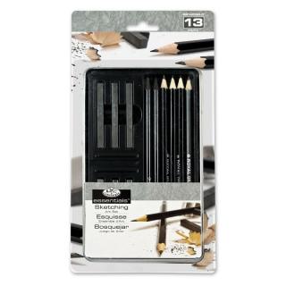 Set pentru schițe Essentials într-o cutie de metal - 13 piese ()