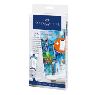 Set vopsele acrilice în tub Faber-Castell - 12 buc.