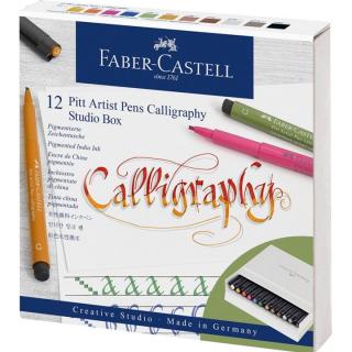 Stilouri pentru caligrafie Faber-Castell Pitt - studio box 12 buc ()