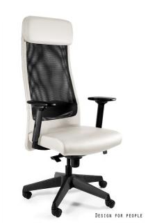 Scaun de birou ergonomic ARESS SOFT alb