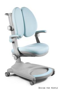 Scaun de birou ergonomic pentru copii TEDY albastru