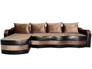 Coltar Extensibil Simona, 300X145X70 Cm, Velvet Maro, Wenge