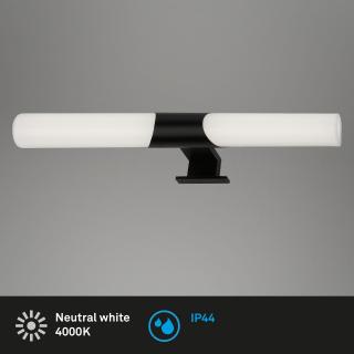 Aplica baie obglinda Bath , Briloner 12 W, 1300 lumeni , 4000K , lumina neutra , IP44 , 47 cm , negru
