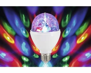 Bec disco rotativ LED RGB Briloner, E27, 3W, unghi reflexie 180 grade