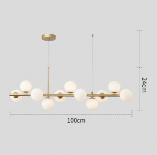 Candelabru Suspendat Negru 11 Elemente , Dulie  transparenta fumurie si Inaltime reglabila