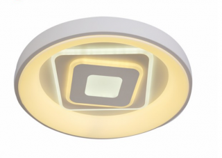 Lustra LED Geometrica SLC Alba cu Aplicatie Telefon, Telecomanda, lumina calda  neutra  rece si Intensitate reglabila