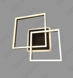 Lustra LED Square Numva 3, SLC cu telecomanda, Intensitate reglabila si lumina calda, neutra, rece