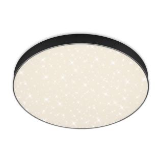 Plafoniera LED Brilone STAR SKY LED Efect Cer instelat Putere 24,5W  4000K .Lumina neutra, 38 cm, negru
