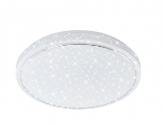 Plafoniera LED Briloner, forma rotunda, efect de cer instelat, 12W, 1300 lumeni, temperatura lumina reglabila, IP44, 28 cm, Alb