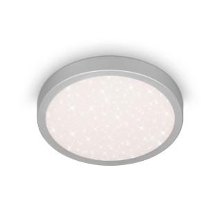 Plafoniera LED Briloner, forma rotunda, efect de cer instelat, 18.5W, 2000 lumeni, temperatura 4000k, IP44, 28 cm, Gri